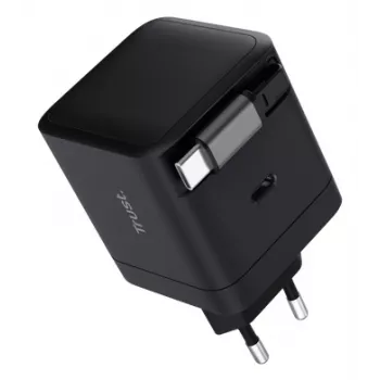 TRUST nabíjačka Maxo 65W USB-C so 67 cm zvinovacím káblom