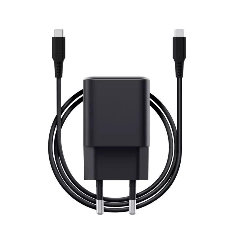 Nabíjačka TRUST Maxo ultra malá 65W GaN USB-C čierna s 2m káblom