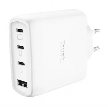 TRUST Maxo 65W interiérová AC rýchlonabíjačka, 3x USB-C, max. 20 V, 2 m kábel, biela