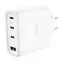 TRUST Maxo 65W interiérová AC rýchlonabíjačka, 3x USB-C, max. 20 V, 2 m kábel, biela