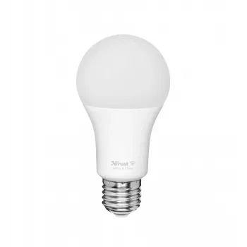 Smart žiarovka TRUST 71281 — Wi‑Fi, pätica E27, biela, 60×60×108 mm