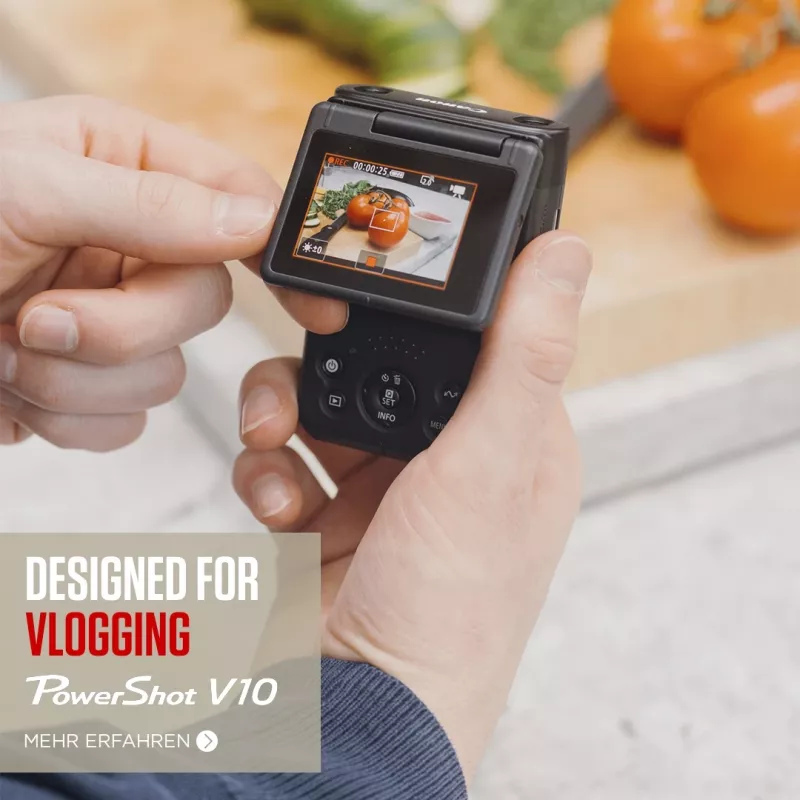 Canon PowerShot V10 Vlogging Kit 1 palca kompaktný fotoaparát 20 MP CMOS 5472 x 3648 pixelov strieborný