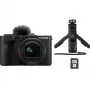 Kompaktný fotoaparát Canon PowerShot V1 Premium Vlogger Kit — 22,3 MP, 1/4 palca CMOS, 4K UHD, 3,1-násobný optický zoom, 3 palca dotykový displej, čierny