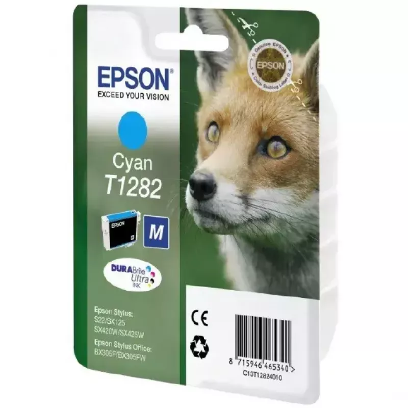 Epson Fox jednoduché balenie azúrová T1282 DURABrite Ultra atrament