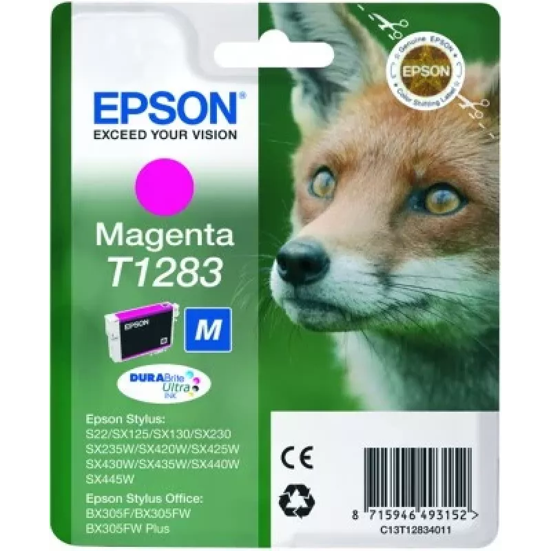 Epson Fox jednoduché balenie purpurová T1283 DURABrite Ultra atrament