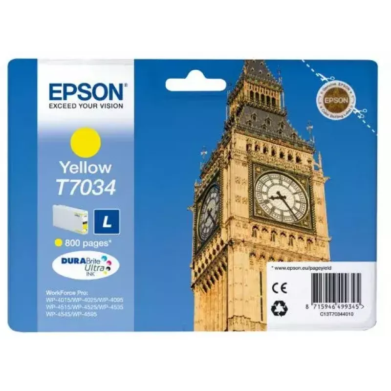 Atramentová kazeta EPSON C13T70344010 žltá 0,8k