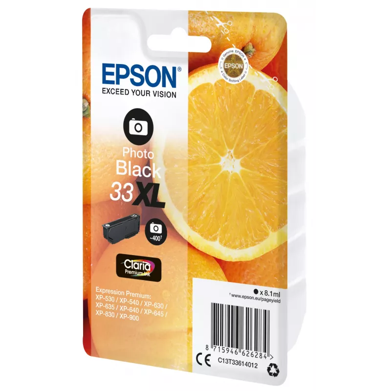 Epson Oranges jednobalenie foto čierna 33XL Claria Premium atrament