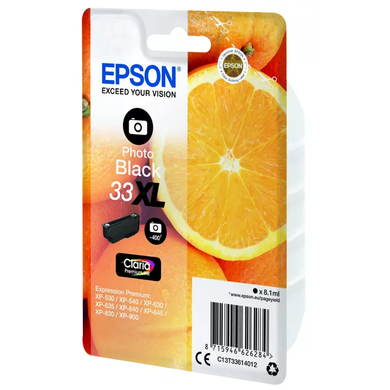 Epson Oranges jednobalenie foto čierna 33XL Claria Premium atrament
