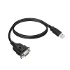 ACT 0,6 m USB na sériový adaptér, čierny, 0,6 m, USB Type-A, DB-9, konektor samec, konektor samec