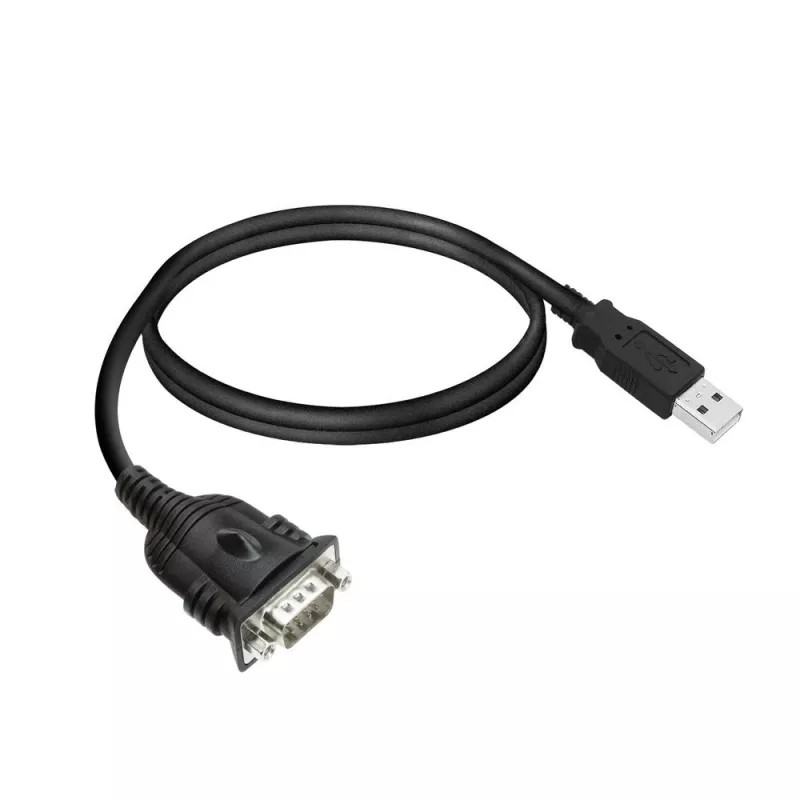ACT 0,6 m USB na sériový adaptér, čierny, 0,6 m, USB Type-A, DB-9, konektor samec, konektor samec