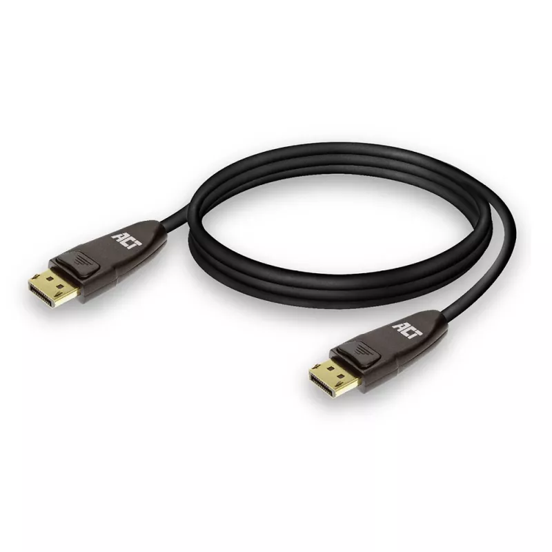 ACT DisplayPort 1.4 kábel 8K, 1m, 1 m, DisplayPort, DisplayPort, konektor samec, konektor samec, čierny