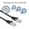 ACT FB8151 sieťový kábel čierny 1,5 m Cat8 U/FTP (STP)