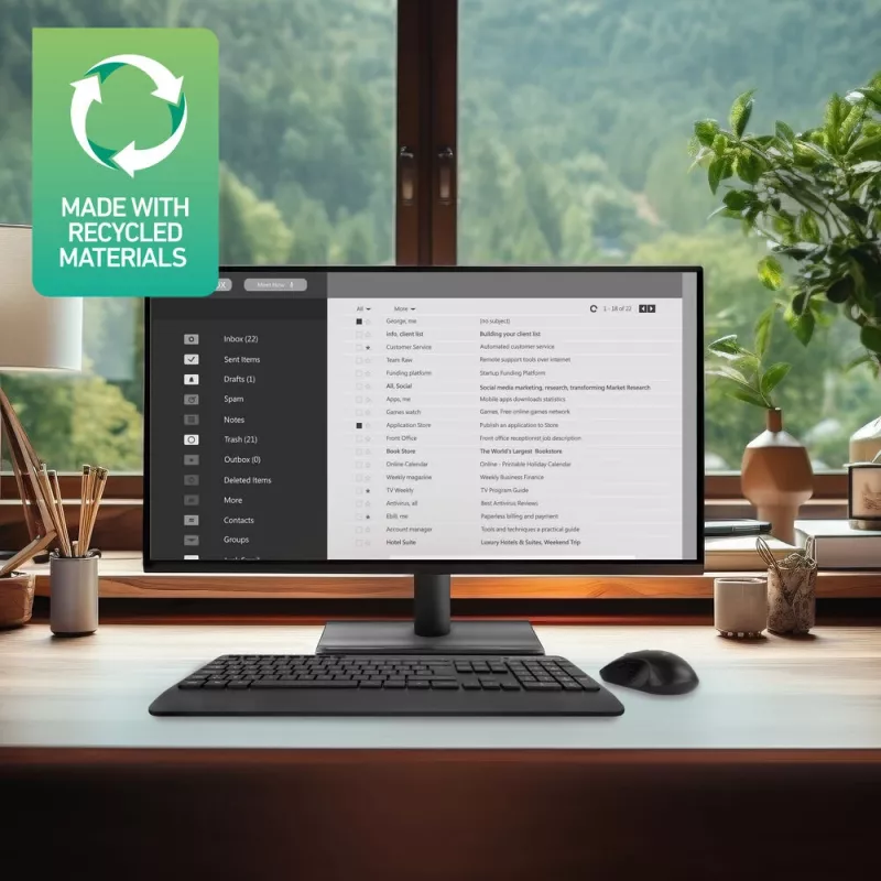 ACT bezdrôtová sada klávesnice a myši (Azerty), tichý klik, ekologická, z recyklovaných materiálov