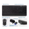 ACT bezdrôtová sada klávesnice a myši (Azerty), tichý klik, ekologická, z recyklovaných materiálov