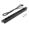 ACT predlžovacia PDU 19 inch CEE7/7 s 9 zásuvkami typu F, 3 m H05VV-F 3G1.5