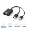 ACT AC7536 video kábel adaptér 0,24 m HDMI + USB DisplayPort čierny