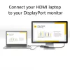 ACT AC7536 video kábel adaptér 0,24 m HDMI + USB DisplayPort čierny