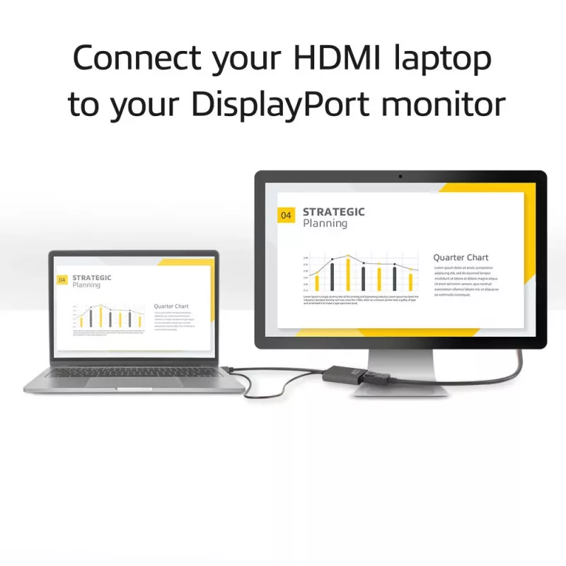ACT AC7536 video kábel adaptér 0,24 m HDMI + USB DisplayPort čierny