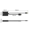 ACT AC7536 video kábel adaptér 0,24 m HDMI + USB DisplayPort čierny