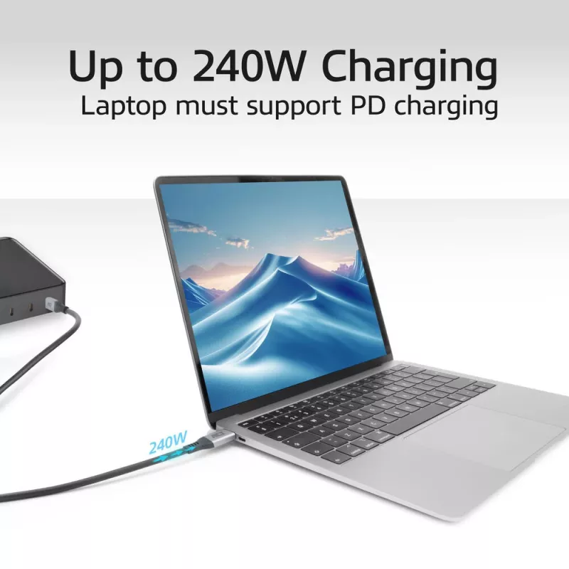 ACT USB4 80Gbps Thunderbolt 5 kábel 240W USB Type-C, USB-IF certifikovaný, 1,5 metra
