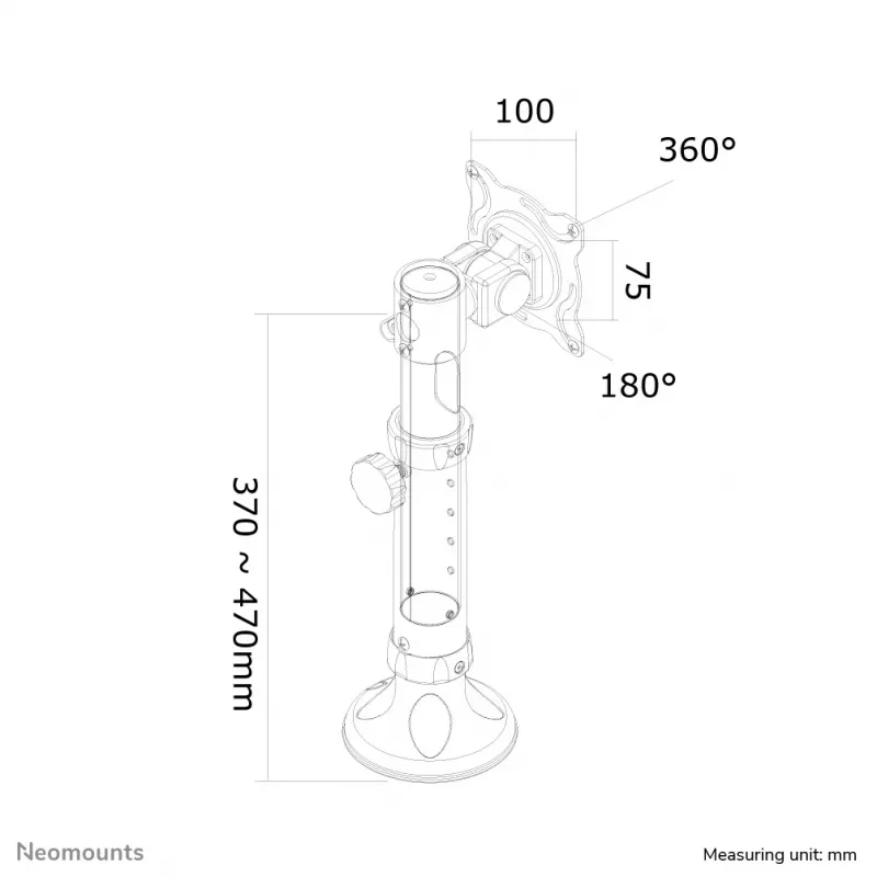 Neomounts FPMA-D025SILVER držiak monitora 10–30 palcov – naklápací