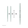 Neomounts FPMA-CPCONNECTSILVER spojka predlžovacieho stožiara, strieborná, oceľ, 50 kg, strop, 0 - 172 mm, 0 - 60 mm