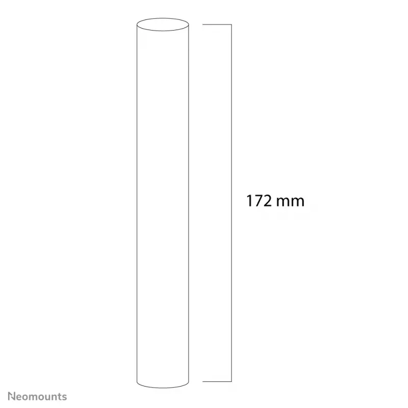 Neomounts FPMA-CPCONNECTSILVER spojka predlžovacieho stožiara, strieborná, oceľ, 50 kg, strop, 0 - 172 mm, 0 - 60 mm