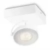 Nadstavbový LED spot Signify Philips Dimmable Clockwork 6,5W, 500 lm, 2700 K, IP20, biela