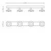 Philips WarmGlow LED Clockwork stropné/nástenné svietidlo 4x LED, 18 W celkom, 2700 K, 2000 lm, stmievateľné, IP20, biela