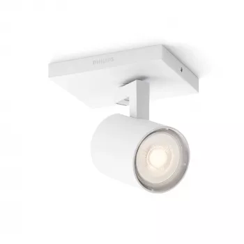 Nadstavbové svietidlo Signify Philips myLiving 5309031P0, GU10 LED 3.5W, 2700K, 255 lm, biela, stmievateľné