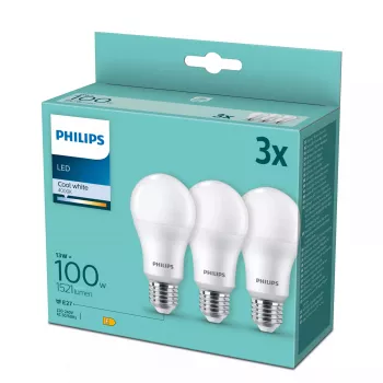 Philips LED žiarovka E27 balenie 3 ks, ekvivalent 100 W, 4000 K
