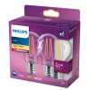 LED filamentová žiarovka Philips A60 7W (zodp. 60W) E27 číra 2700K balenie 2 ks