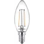 Philips Filament sviečka číra 25W Filament B35 E14 x2, 2 W, 25 W, E14, 250 lm, 15000 h, teplá biela