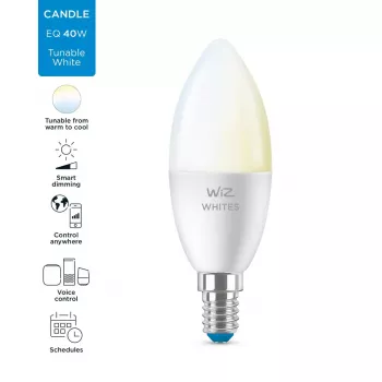 Inteligentná žiarovka WiZ Candle 40 W C37 E14 Wi-Fi biela