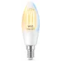 Smart žiarovka WiZ Filament Candle číra 4,9 W C35 E14 Wi-Fi biela