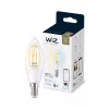 Smart žiarovka WiZ Filament Candle číra 4,9 W C35 E14 Wi-Fi biela