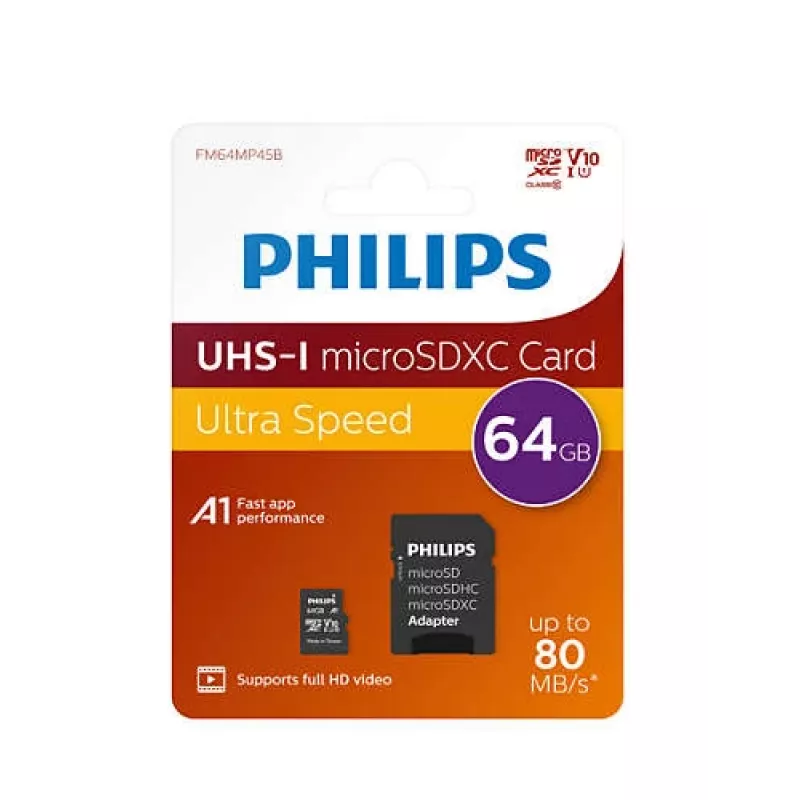 Philips FM64MP45B/00 pamäťová karta 64 GB MicroSDXC UHS-I Class 10
