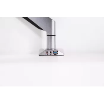 BakkerElkhuizen Smart Office 11 Single Monitorarm, Clamp/Grommet, 9 kg, 25.4 cm (10 palcov), 68.6 cm (27 palcov), 100 x 100 mm, čierna, strieborná