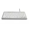 BakkerElkhuizen UltraBoard 950 BE Azerty, Mini, káblová, USB, nožnicové spínače, AZERTY, svetlosivá, biela