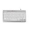 BakkerElkhuizen UltraBoard 950 BE Azerty, Mini, káblová, USB, nožnicové spínače, AZERTY, svetlosivá, biela