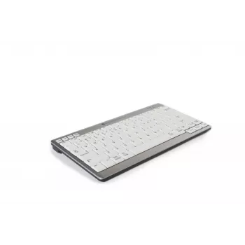 BakkerElkhuizen UltraBoard 950 Wireless US Qwerty, Mini, bezdrôtová, Bluetooth, nožnicové spínače, QWERTY, svetlosivá, biela