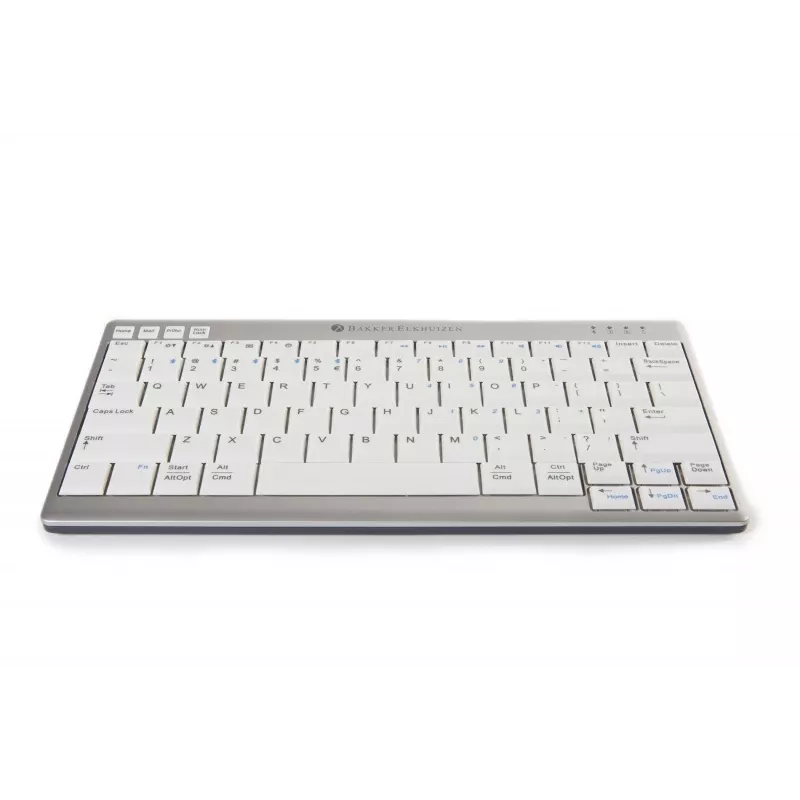 BakkerElkhuizen UltraBoard 950 Wireless US Qwerty, Mini, bezdrôtová, Bluetooth, nožnicové spínače, QWERTY, svetlosivá, biela