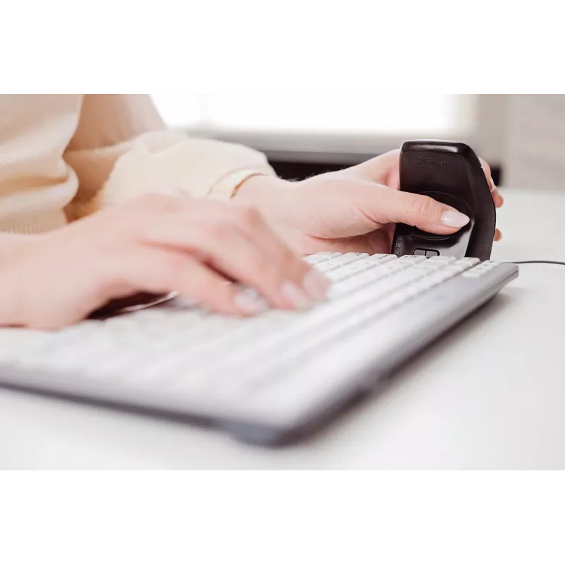 BakkerElkhuizen DXT 3 myš, obojručná, optická, USB Type-C, 2400 DPI, čierna