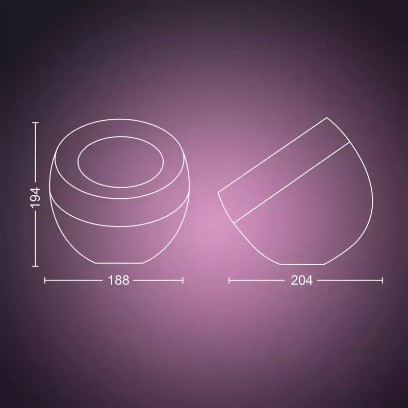 Inteligentná stolná lampa Philips Hue White and Colour Ambience Iris