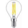 Philips Filament sviečková žiarovka číra 25W P45 E14, 2,5 W, 25 W, E14, 340 lm, 15000 h, Warm Glow