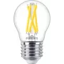 LED filamentová sviečková žiarovka Philips Filament Candle Clear 3,4 W (470 lm) P45 E27, Warm Glow, CRI 90