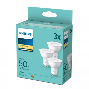 Philips Spot 50W PAR16 GU10 x3 4,7W teplá biela 380lm 15000h