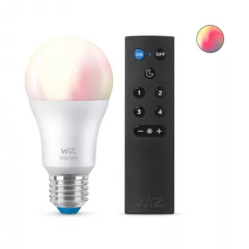 WiZ žiarovka 8W (zodp. 60W) A60 E27 x1 + diaľkový ovládač, inteligentná lampa, Wi-Fi/Bluetooth, biela, Wi-Fi 4 (802.11n), 802.11b, 802.11g, LED, E27