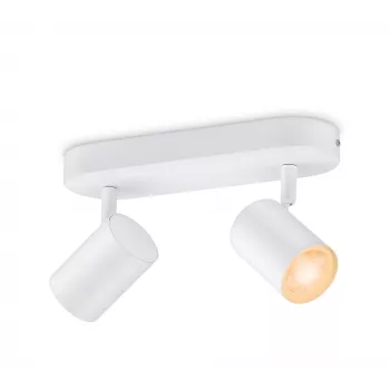 WiZ IMAGEO 2-násobne nastaviteľný reflektor, inteligentné stropné svietidlo, Wi-Fi/Bluetooth, biela, Wi-Fi 4 (802.11n), 802.11b, 802.11g, LED, kov
