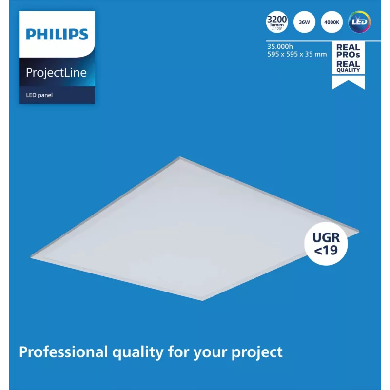 LED panel Philips OC Panel 6060 4000K biely IP20 — zabudované/stropné svietidlo 60x60 cm